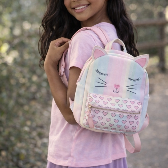 Under One Sky Other - SHEILA by Underonesky.  Pastel Kitty Face Backpack